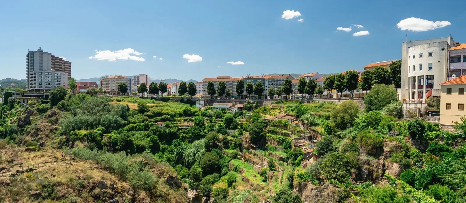 Vista panorâmica de Vila Real sobre o vale do Corgo