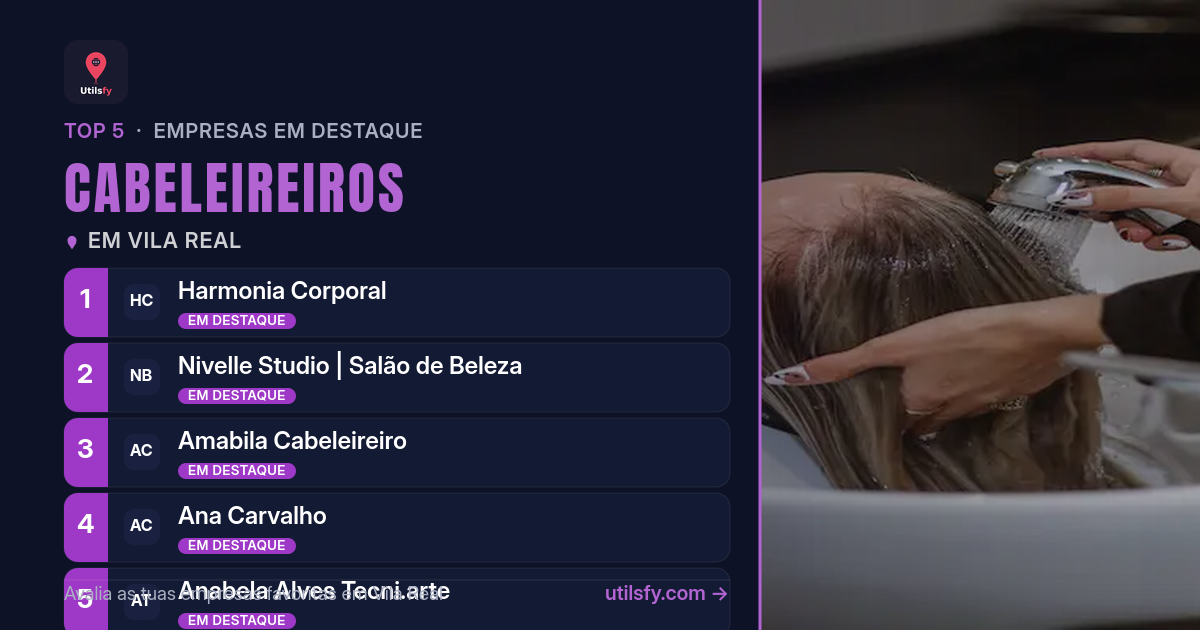 Os 5 Melhores Cabeleireiros em Vila Real — Agosto de 2026
